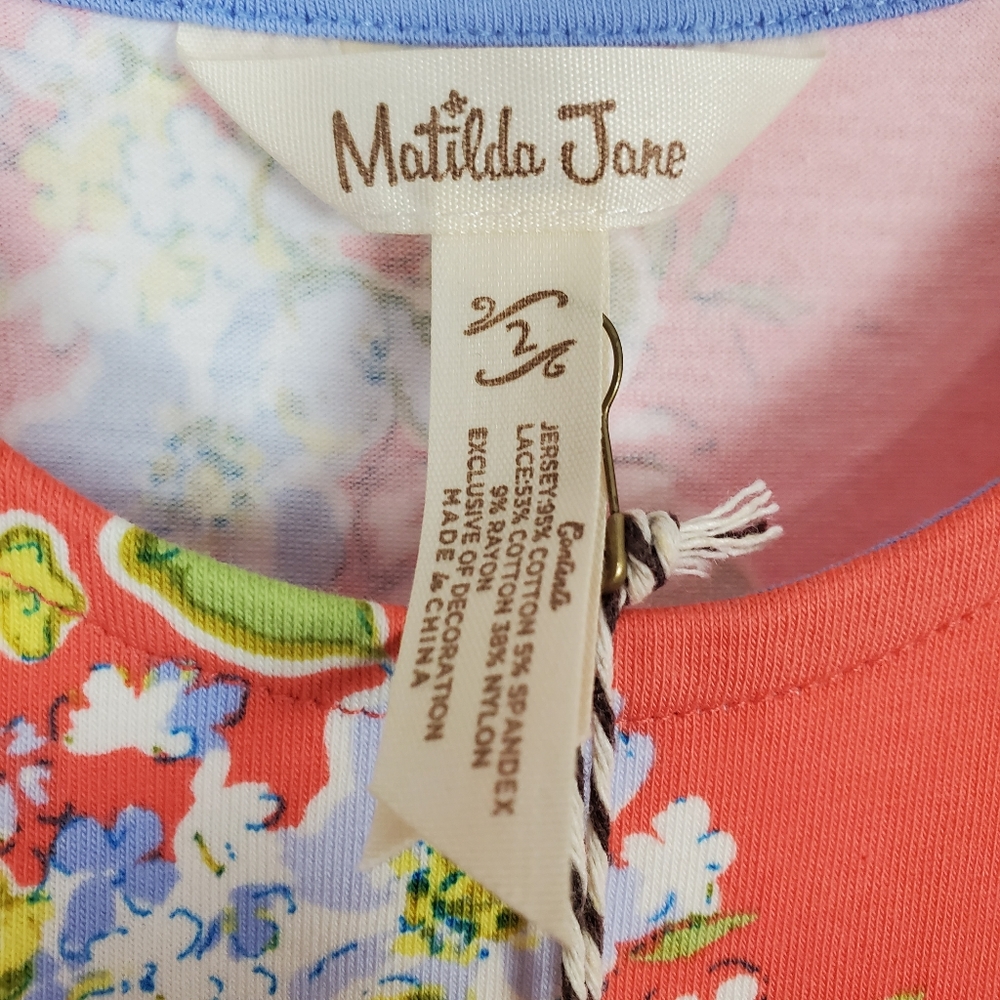 Matilda Jane NWT Layla dress toddler Size 2 floral print lace sleeveless - Picture 4 of 5